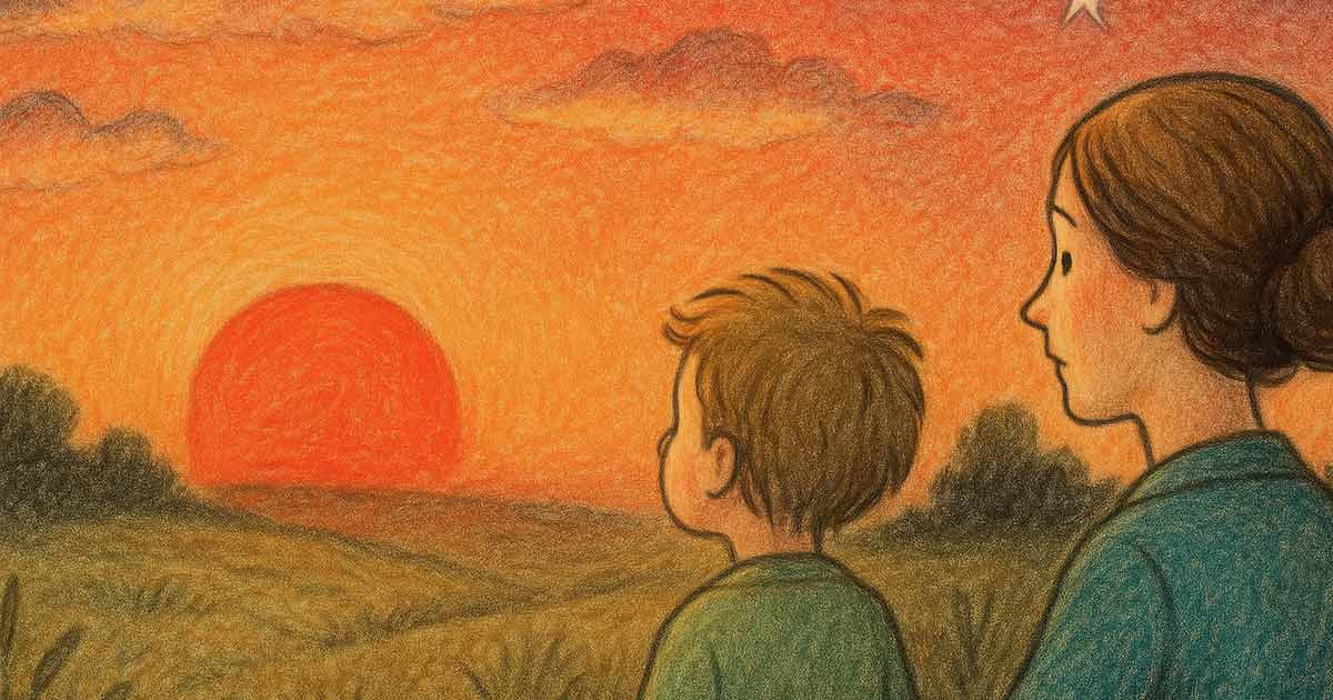 Solen er så rød mor
